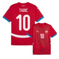 Maglia Calcio Serbia Dusan Tadic #10 Prima Divisa Europei 2024 Manica Corta